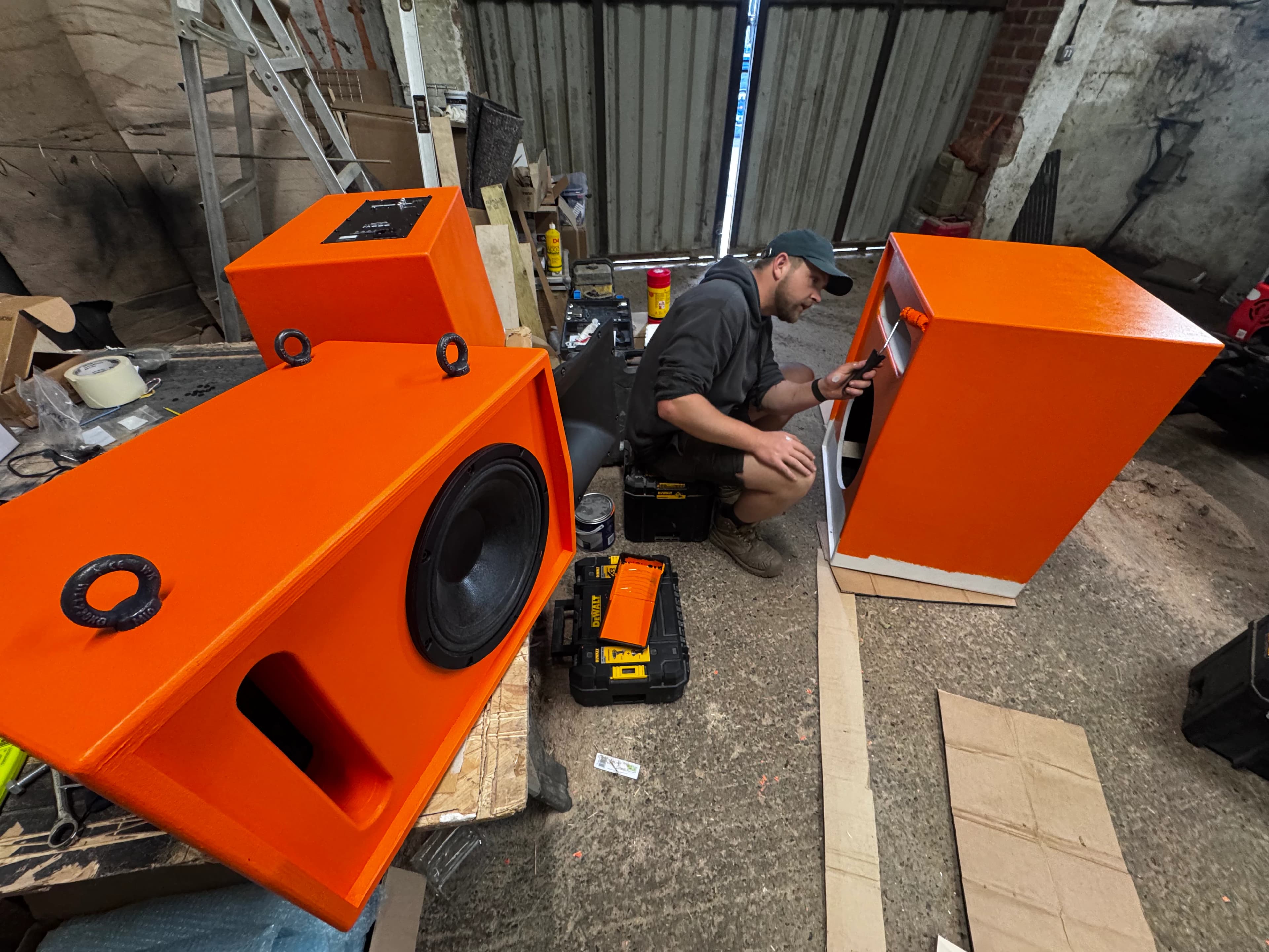 The Darkroom sub and tops being painted