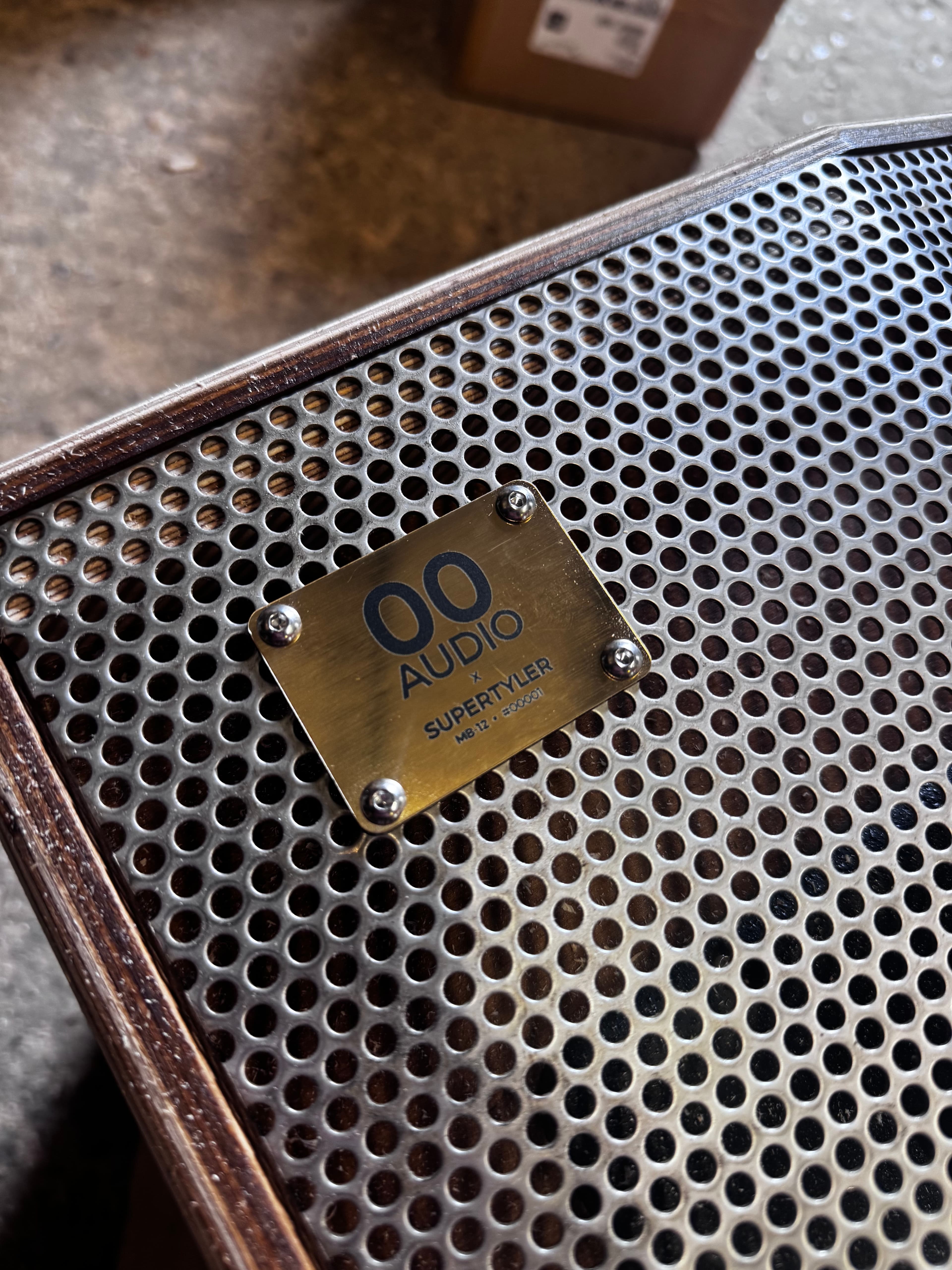 MB-12 custom badge closeup